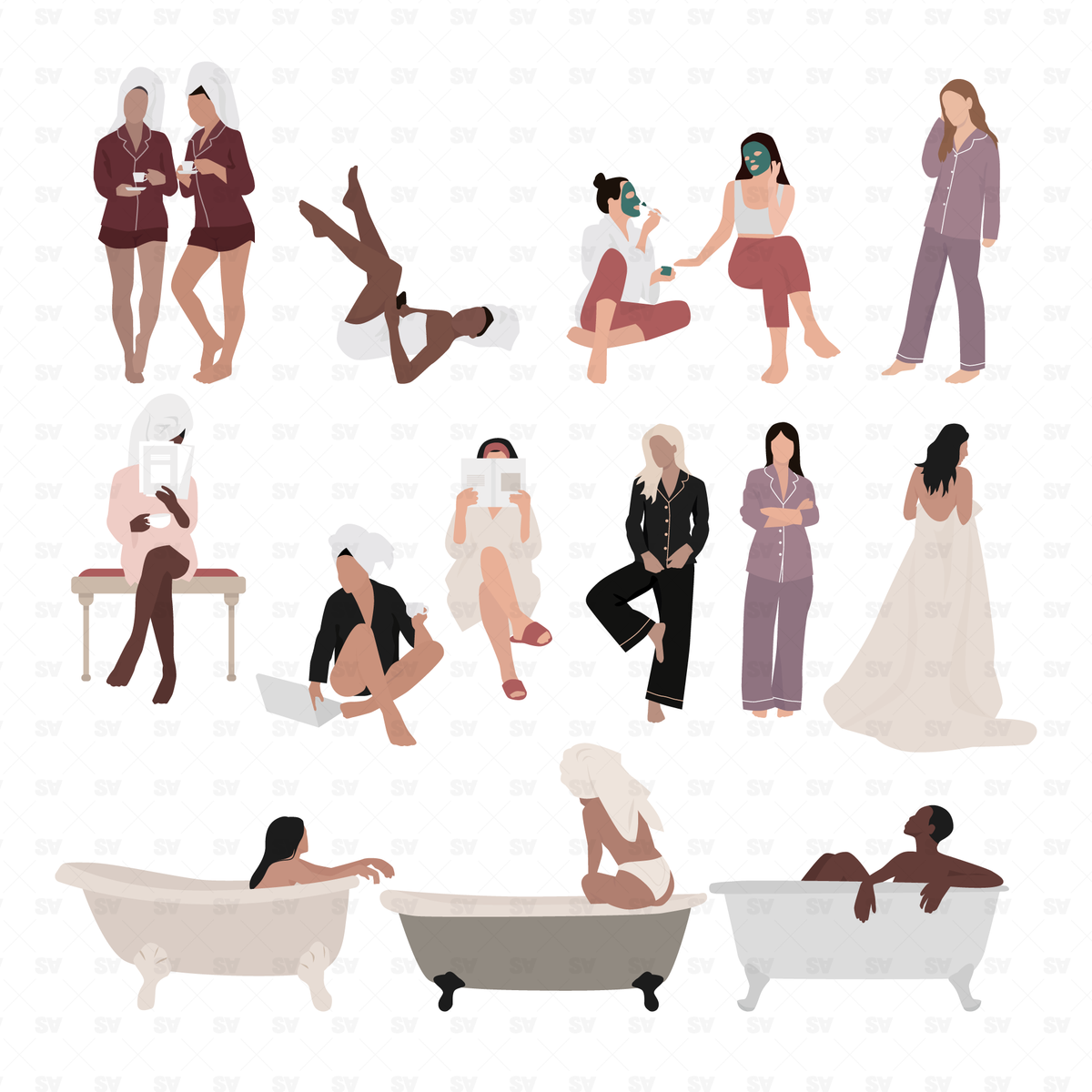 Flat Vector People Morning Routine Pack – Studio Alternativi