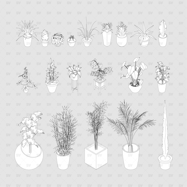 vector isometric plants