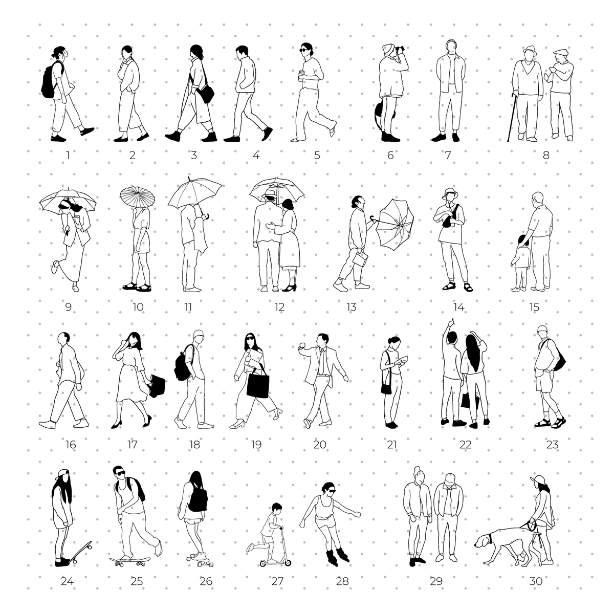 Urban People Vector Pack - 30 Figures – Studio Alternativi
