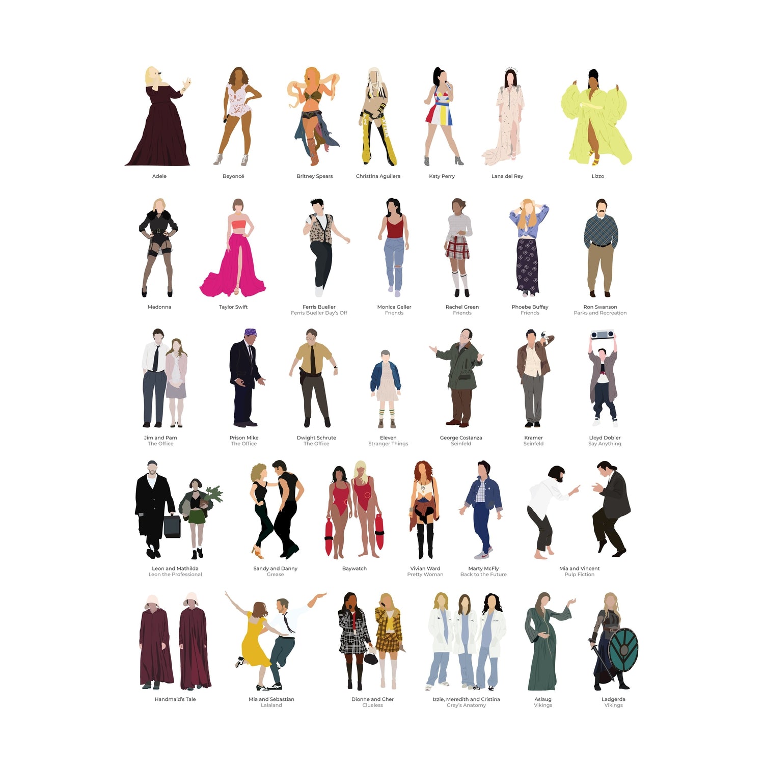 Famous Characterd 33 Illustrated Famous Characters PNG Pack – Studio Alternativi