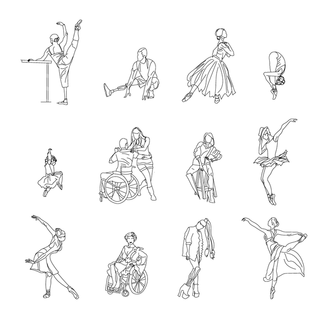 Sketches Ballett Dancing Positions by Daniel Stolle on Dribbble