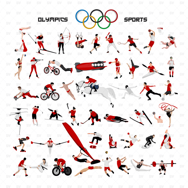 Olympics Pattern Vector Olympic Sports Vector