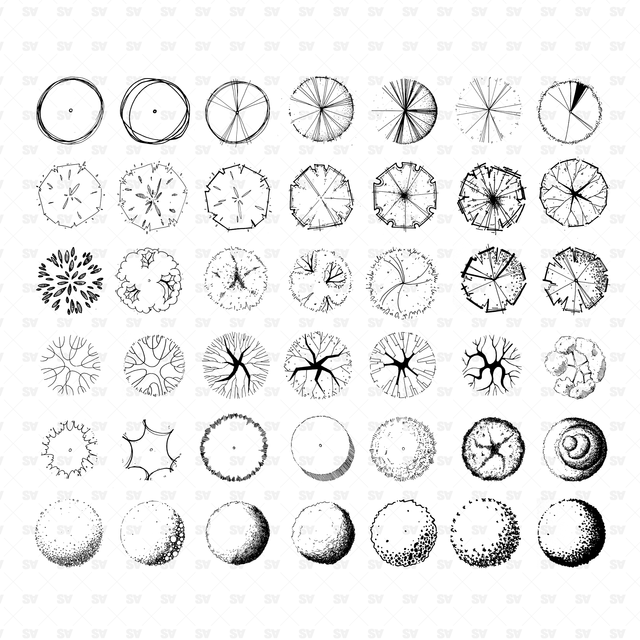 photoshop brushes trees plan