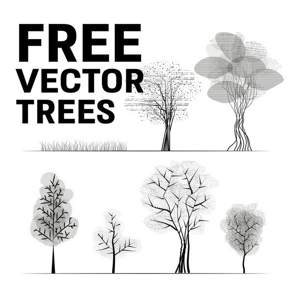 tree vector black