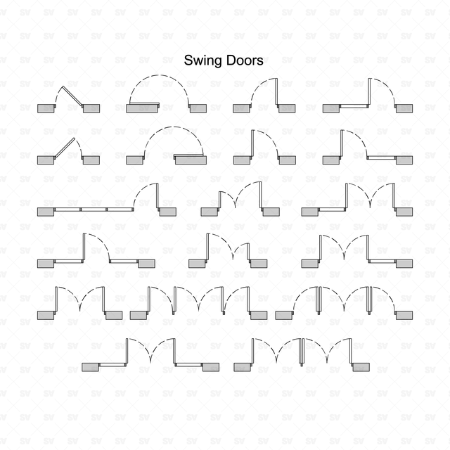CAD, Vector Doors and Doorways Mega-Pack