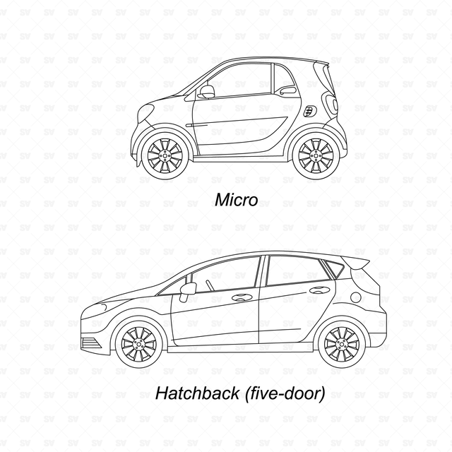 CAD & Vector Vehicles Types Side View