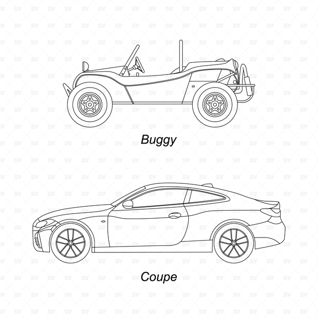 CAD & Vector Vehicles Types Side View