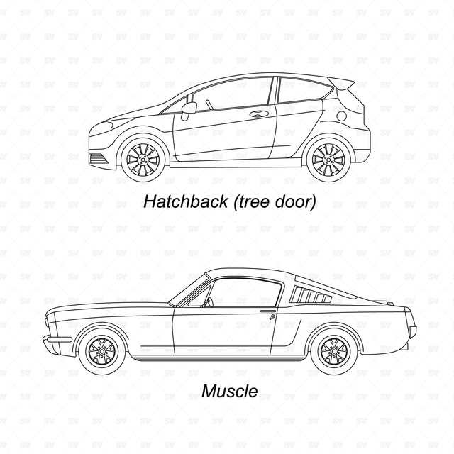 CAD & Vector Vehicles Types Side View