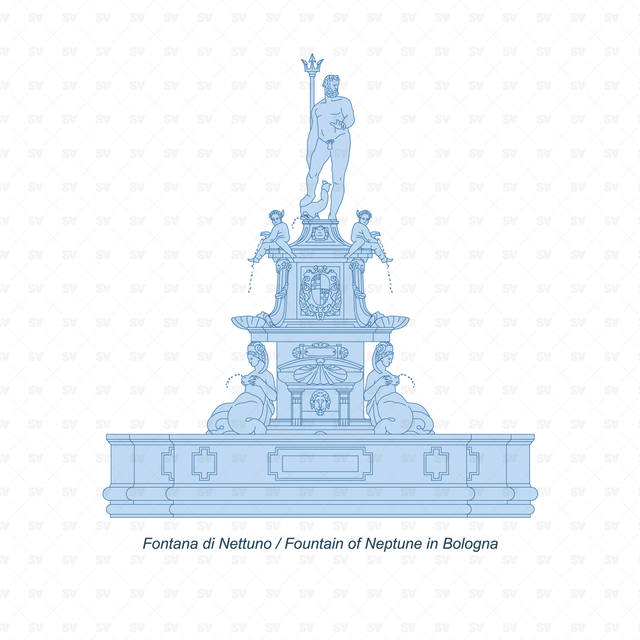 CAD and Vector Italian Fountains