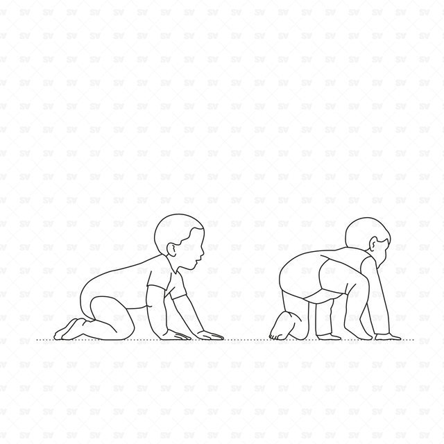 CAD & Vector Babies and Toddlers Set