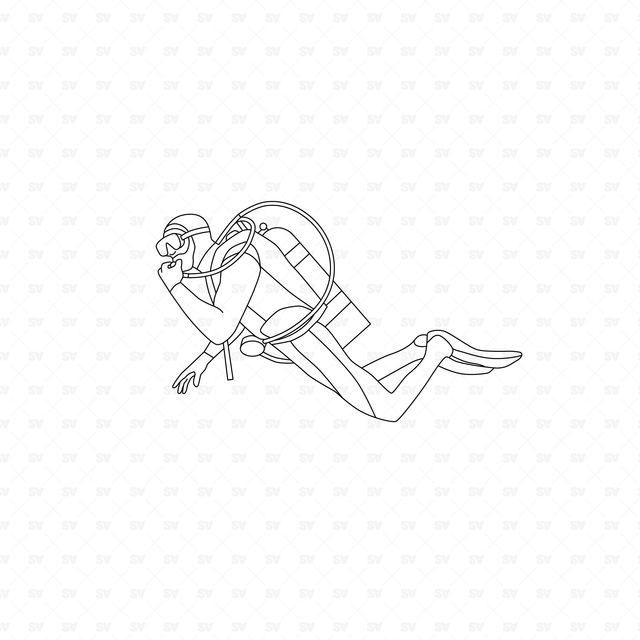 CAD & Vector Divers Set (Top View, Side View, Bottom View)