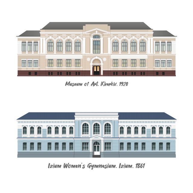 FREE! 25 PNG & Vector Façades of Ukrainian Buildings Damaged During the WAR