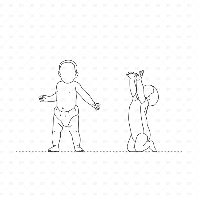 CAD & Vector Babies and Toddlers Set