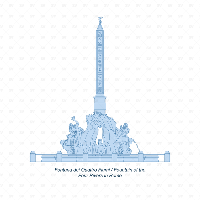 CAD and Vector Italian Fountains