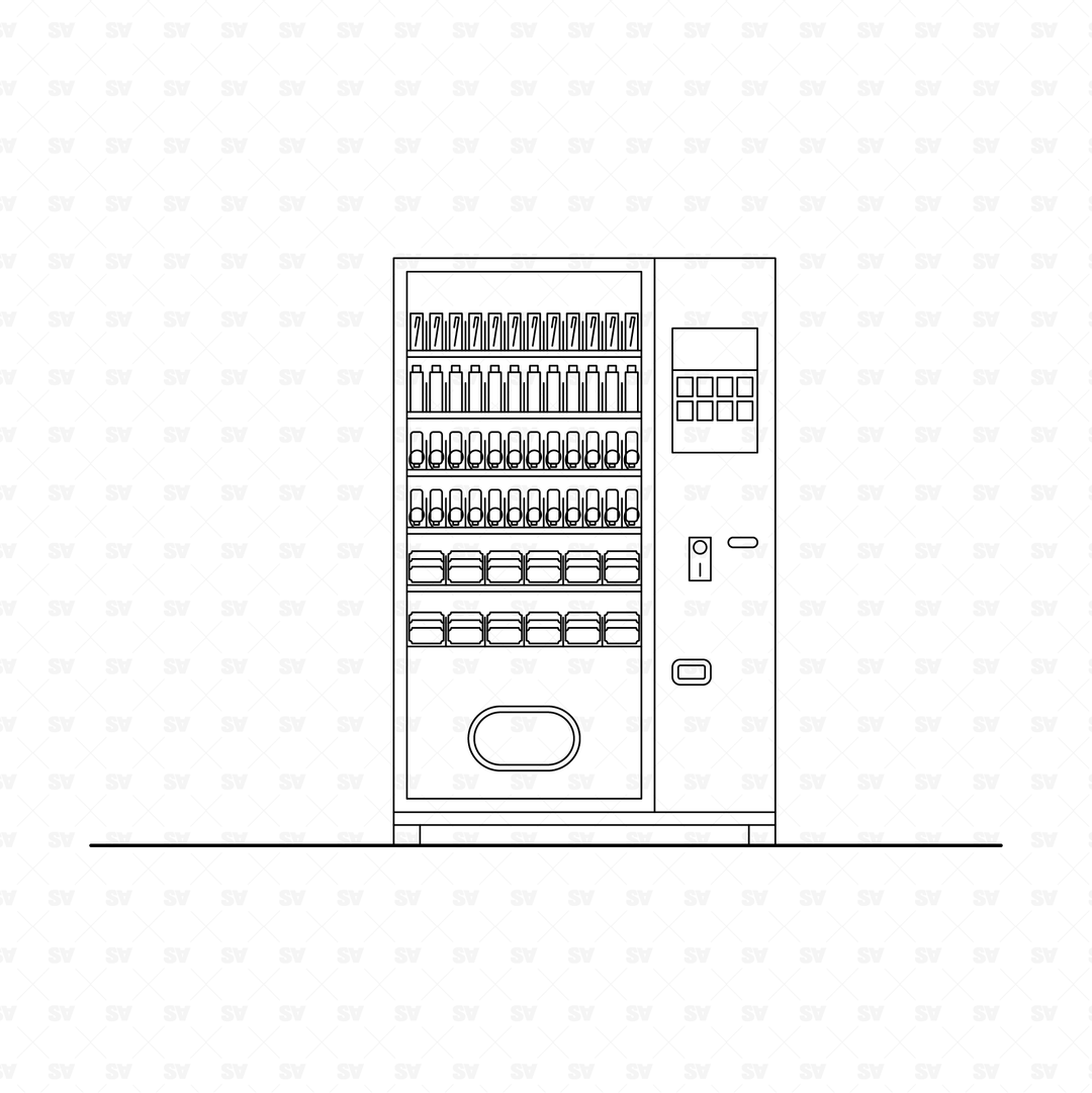 CAD & Vector Vending Machines (Front View) | Studio Alternativi