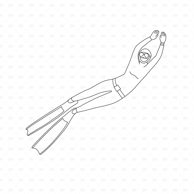 CAD & Vector Divers Set (Top View, Side View, Bottom View)