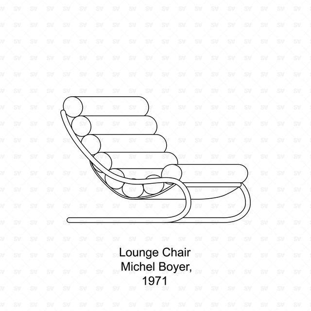 CAD & Vector Modernist, Mid Century Chairs Set