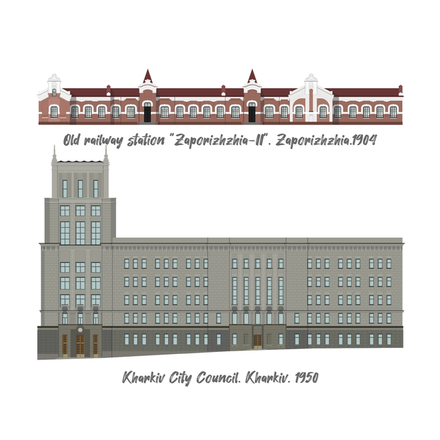 FREE! 25 PNG & Vector Façades of Ukrainian Buildings Damaged During the WAR