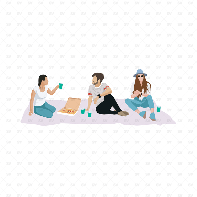 People in the Park (31 Vectors and PNGs)