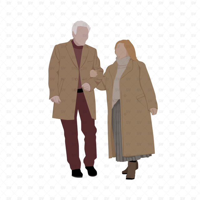  Flat Vector Elderly People 