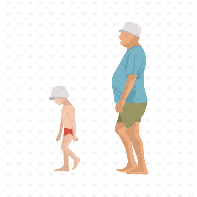 Beach People Set (33 Vectors and PNGs)