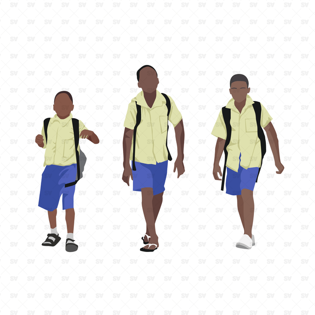 vector african school kids png