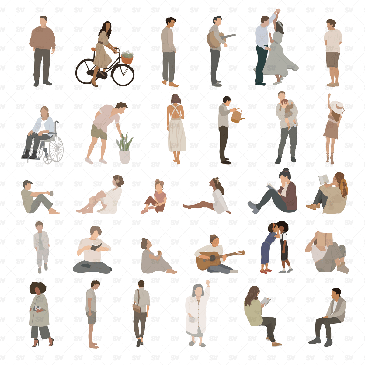 Humanscale Renders Human Scales Pack - 30 Figures for Renders – Studio Alternativi