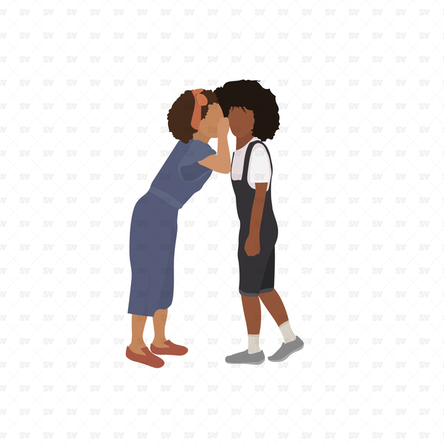 children flat vector 