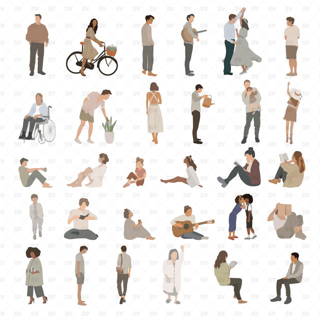 vector flat people download png