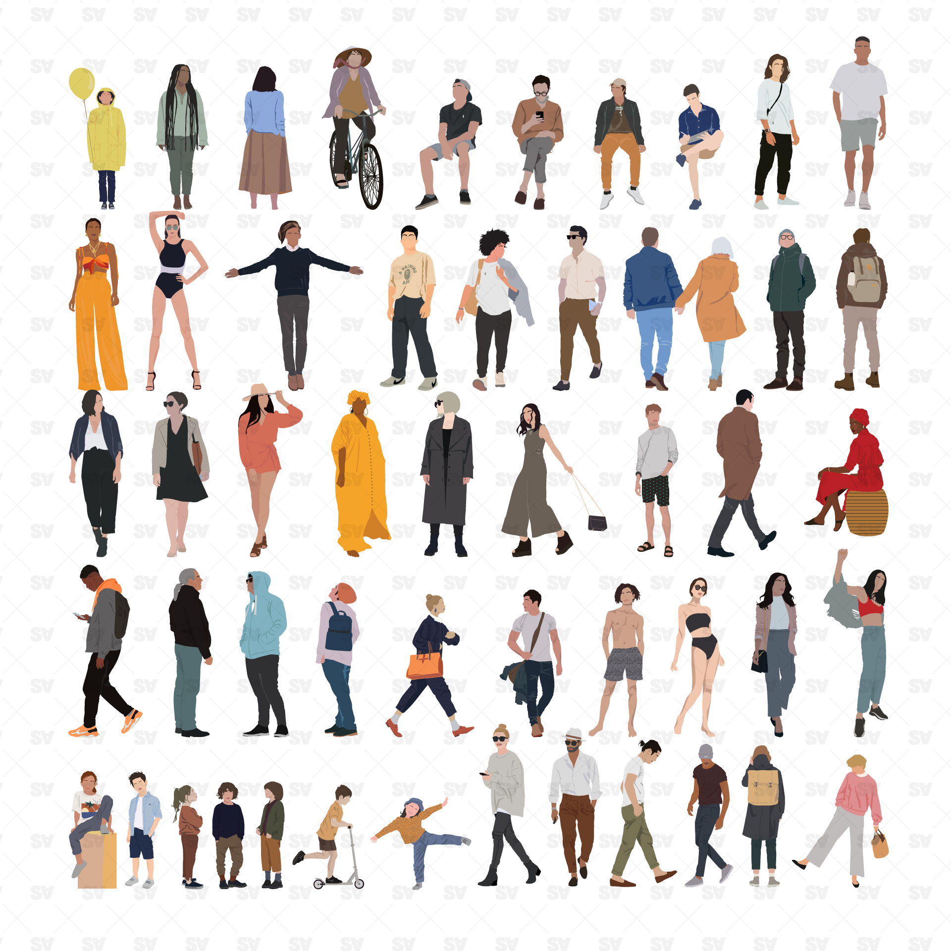 Vector Human Scales Mega Pack (52 Figures) – Studio Alternativi