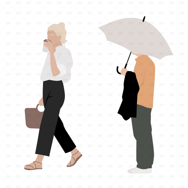 vector flat people ai png