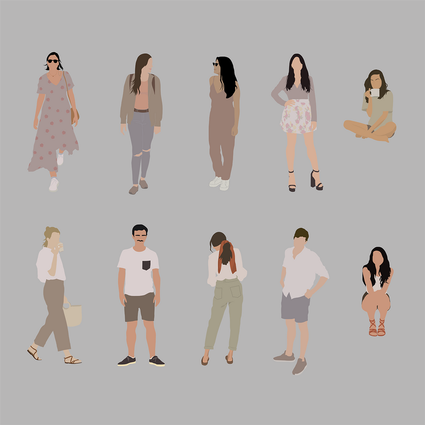 Humanscale Svg Vector Human Scales: Pack of 10 Characters – Studio Alternativi