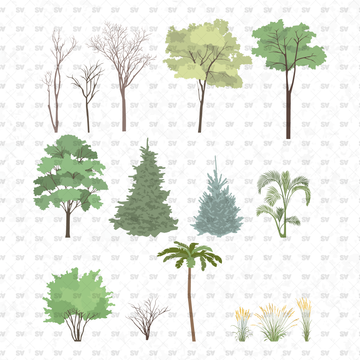 Flat Vector Trees & Plants Pack – Studio Alternativi