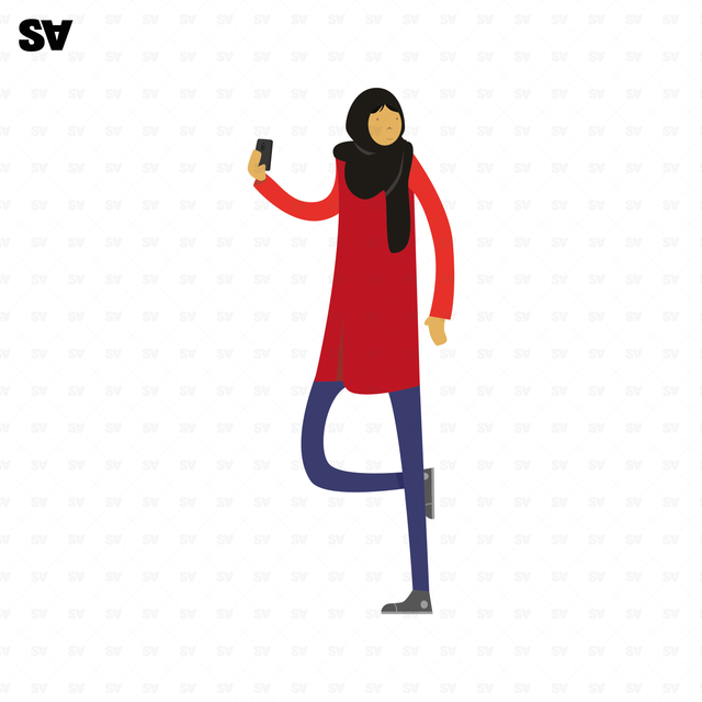 vector muslim girl