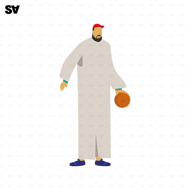 muslim man illustration 