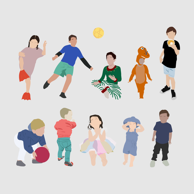 kids flat vector illustration