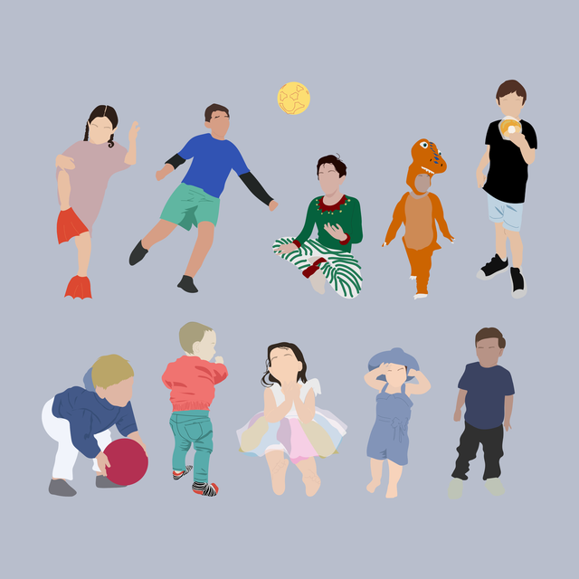 kids flat vector illustration