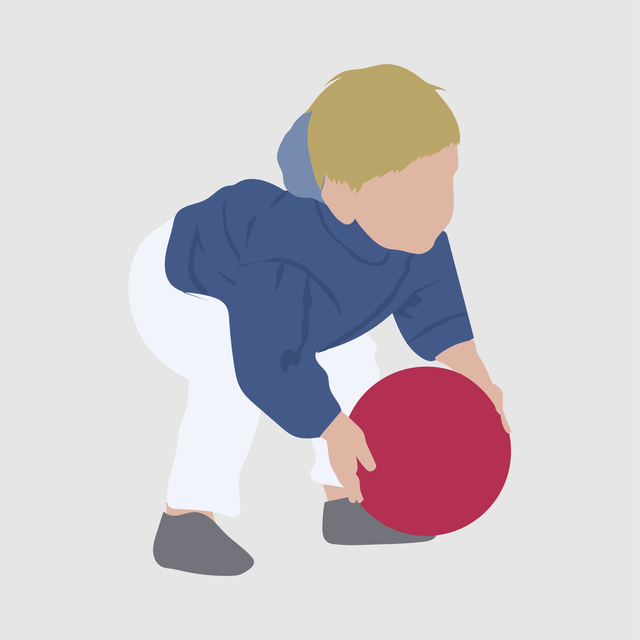 kid playing flat vector illustration