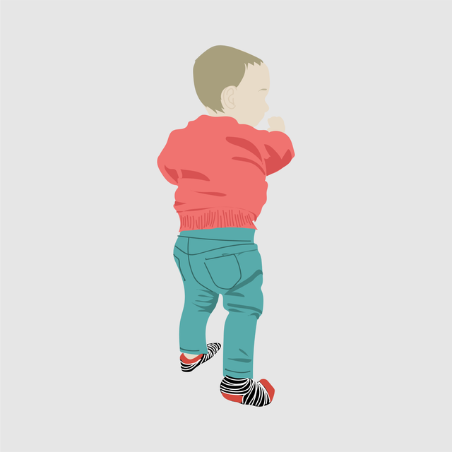 kid flat vector illustration