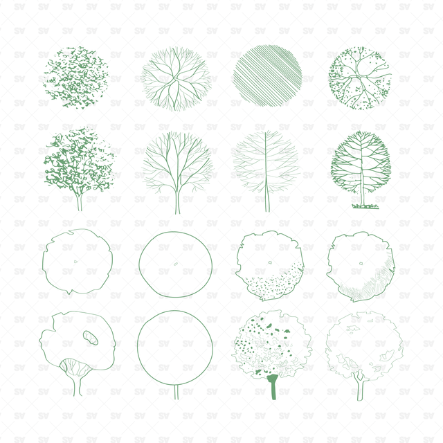 flat vector trees