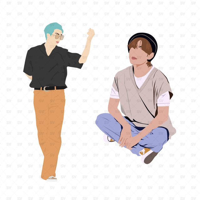 bts members vector png