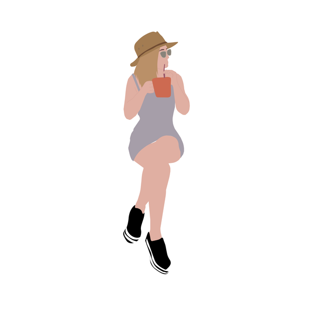 flat vector people free human scales woman sitting