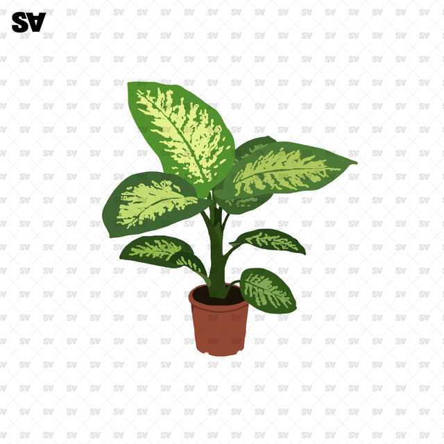flat vector plants