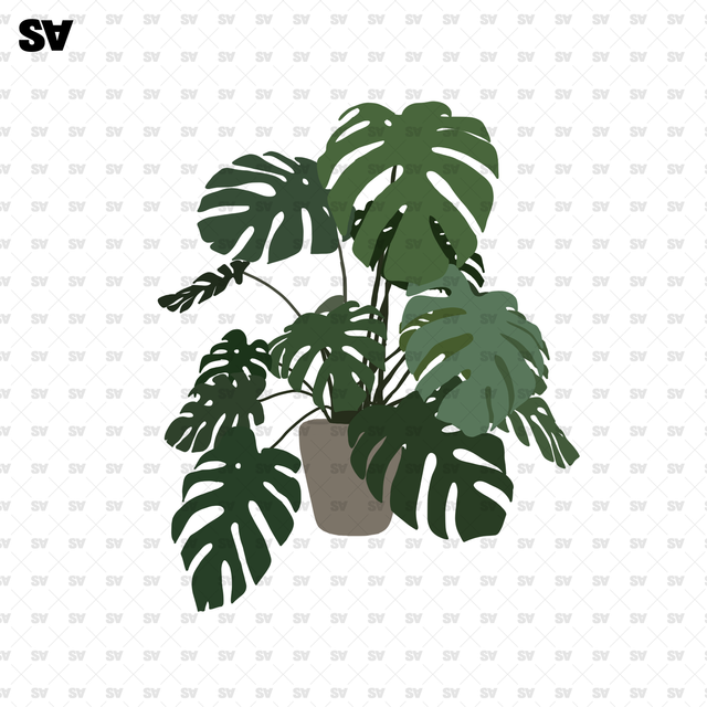 flat vector plants