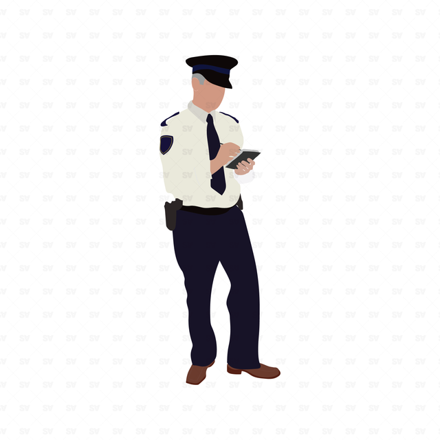 flat vector policemen 