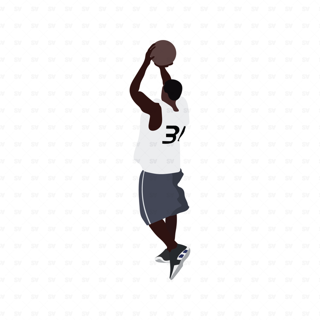 flat vector basketball player 