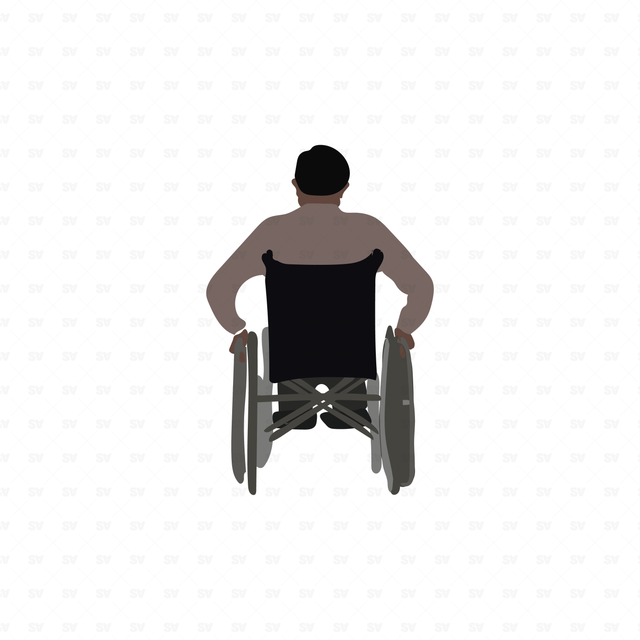 vector man in a wheelchair 