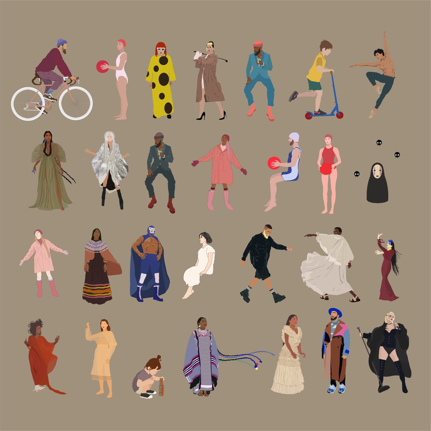 Diverse Human Scales: 23 Illustrated Characters – Studio Alternativi