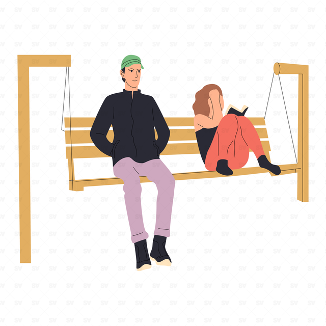 flat vector people illustrations couple