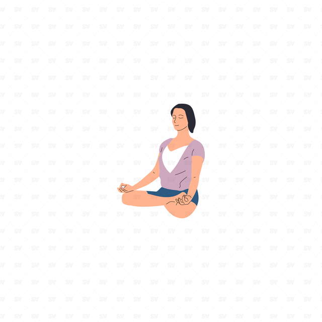 flat vector people illustrations meditation